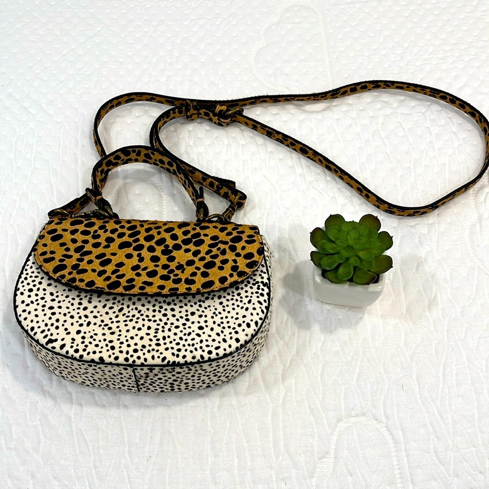 Min-shoulder bag by Anthropologie; calf-hair